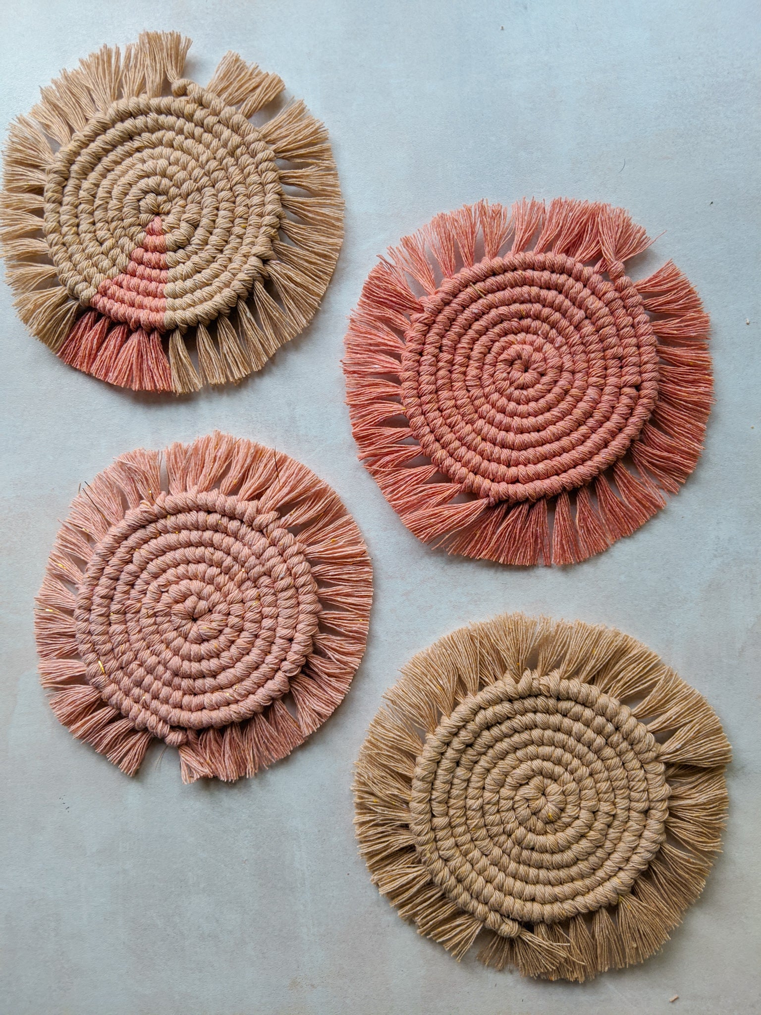 COASTER // Handmade Boho Macrame Coasters