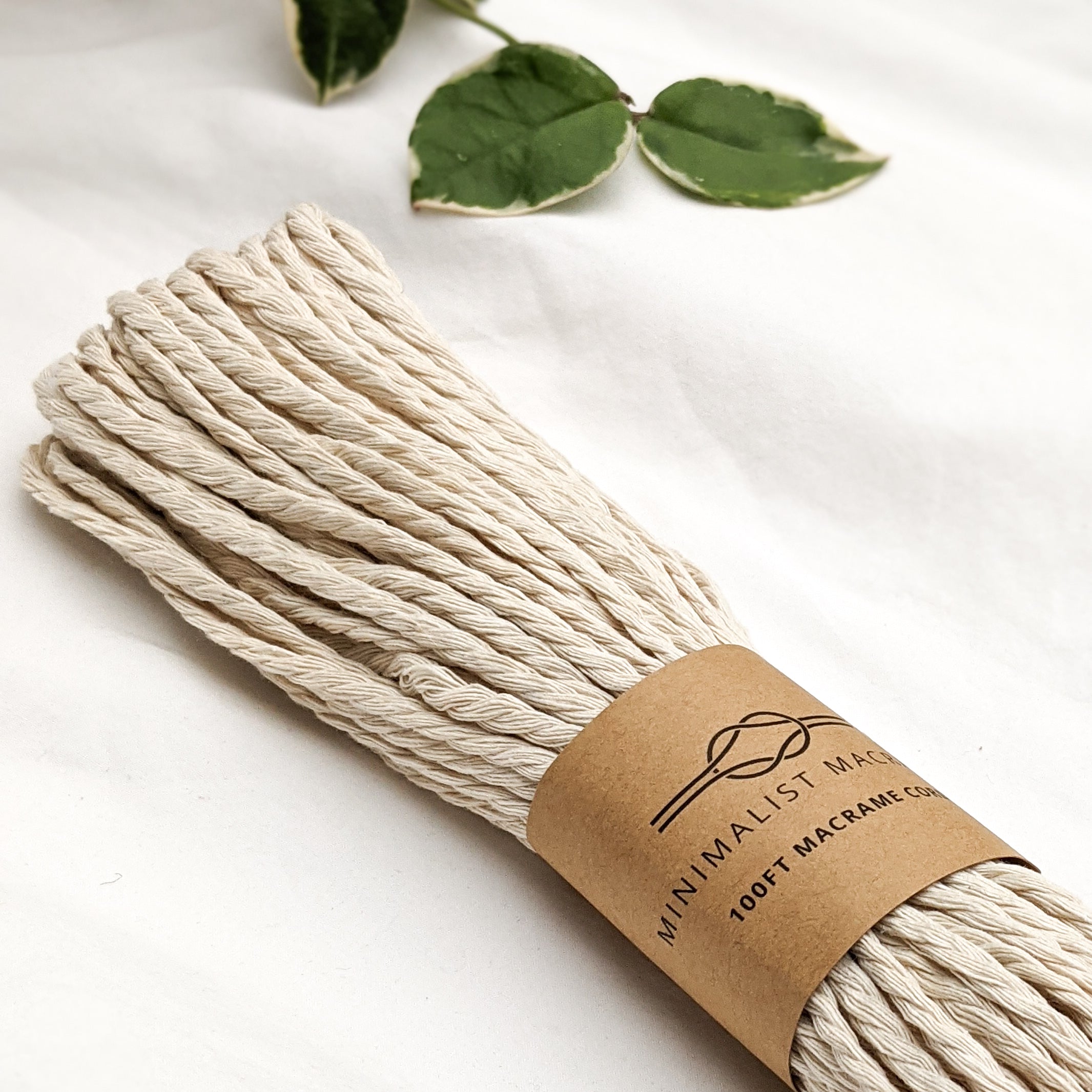 Natural // 100 ft of 3mm Twisted Cotton Cord