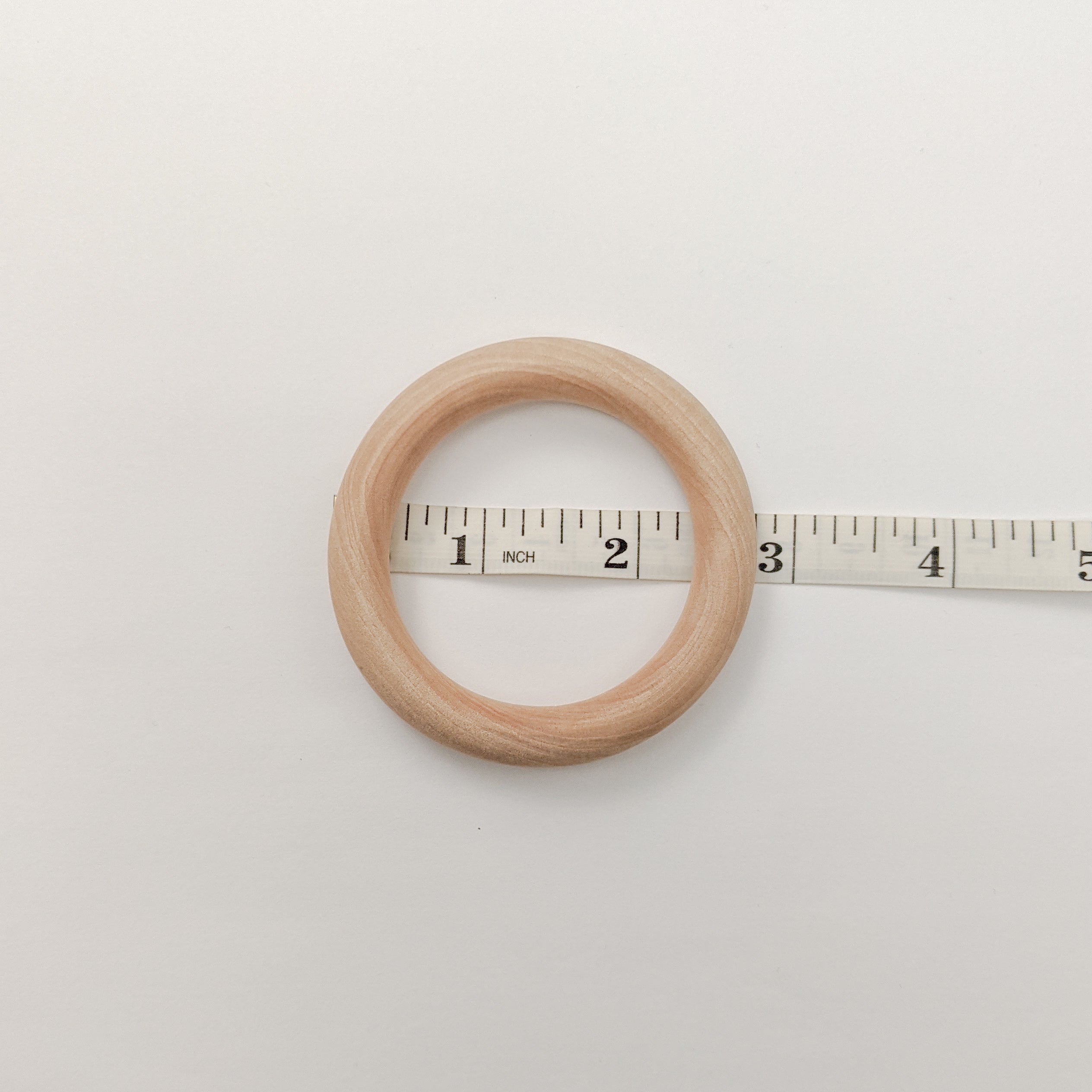 Natural Beech Wooden Macrame Ring 80mm – Little Lane