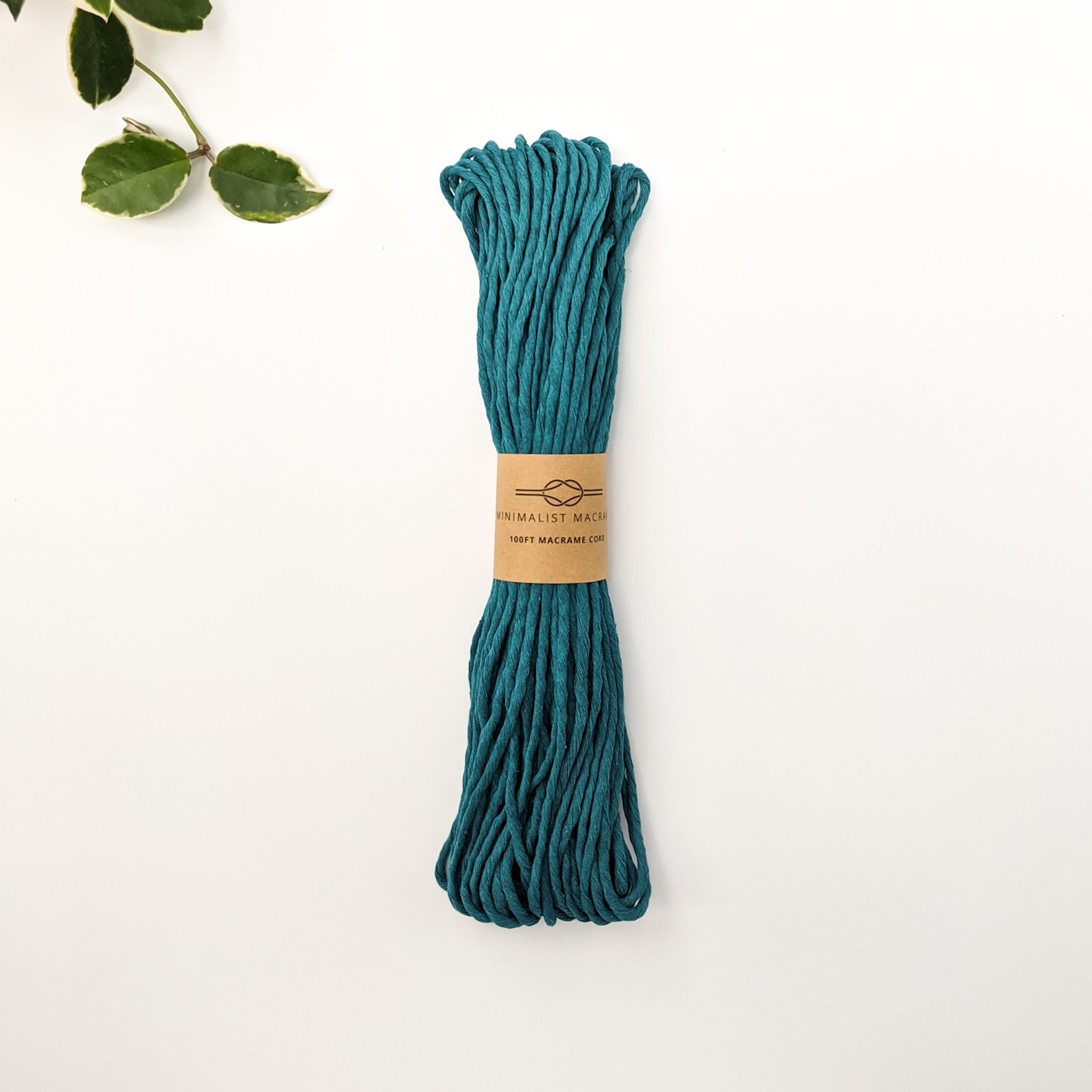 PEACOCK // 100 ft of 3mm Single Twist Cotton Cord