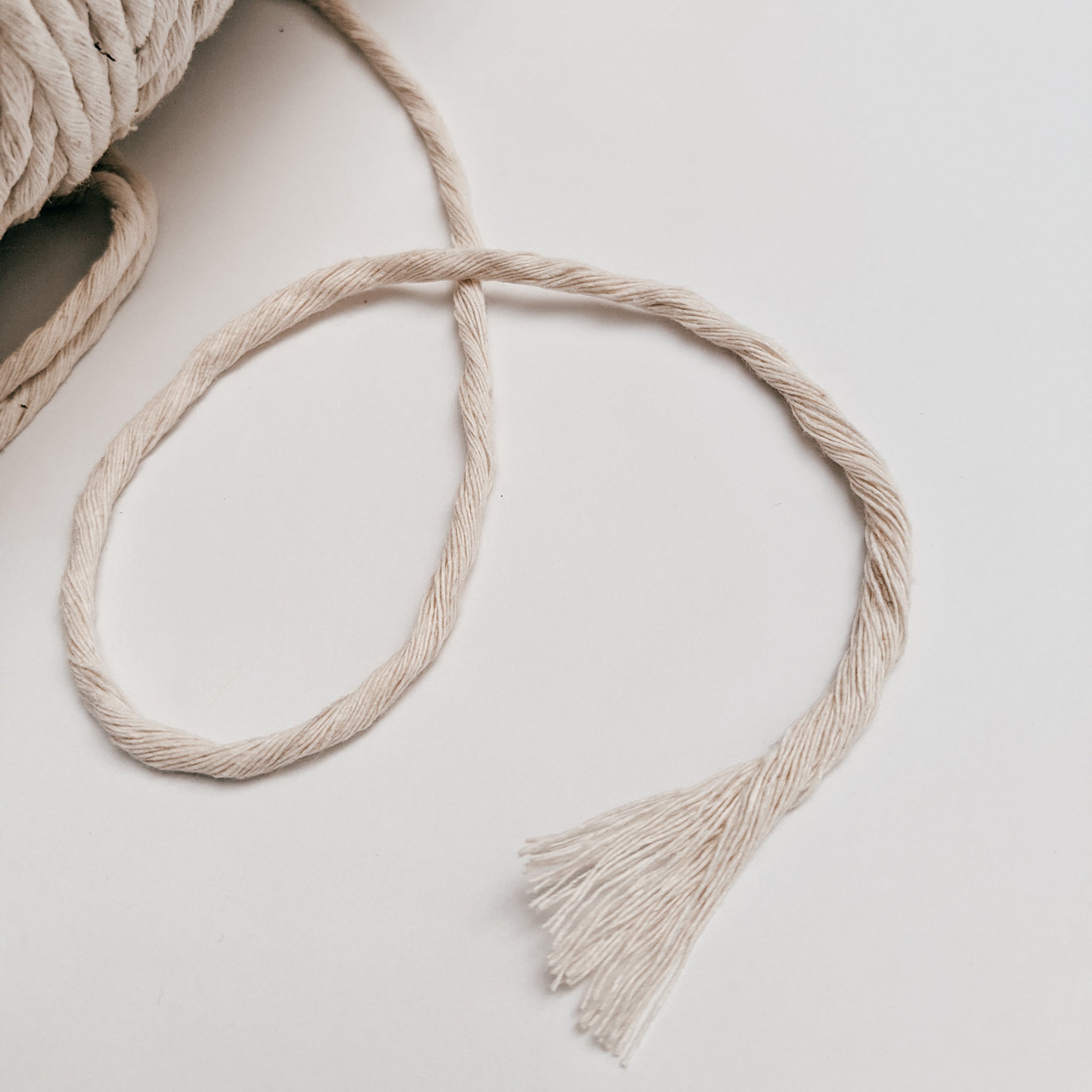 IVORY // 100 ft of 3mm Single Twist Cotton Cord